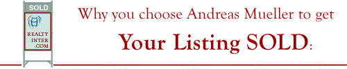 Realtor Andreas Mueller for the seller
